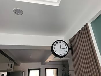 Yo M 　SISBRLR 壁掛け両面時計 電池プレゼント】両面時計 おしゃれ 掛け時計 インターフォルム